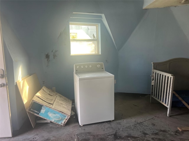 clothes washing area featuring washer / clothes dryer