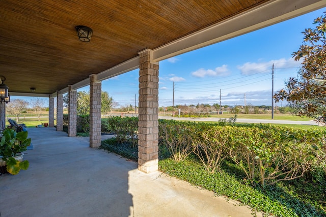 view of patio / terrace with a porch