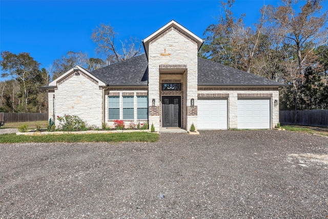 view of front facade with a garage