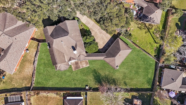 drone / aerial view with a residential view