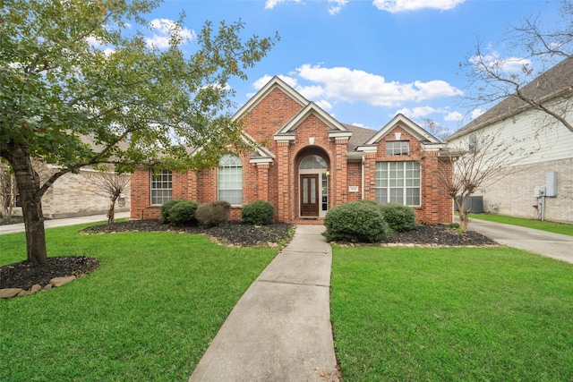 view of front property with a front lawn