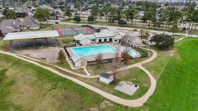 birds eye view of property