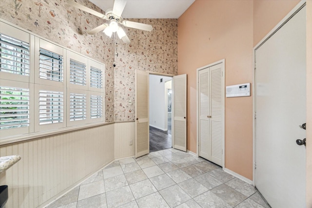 corridor with light tile patterned floors