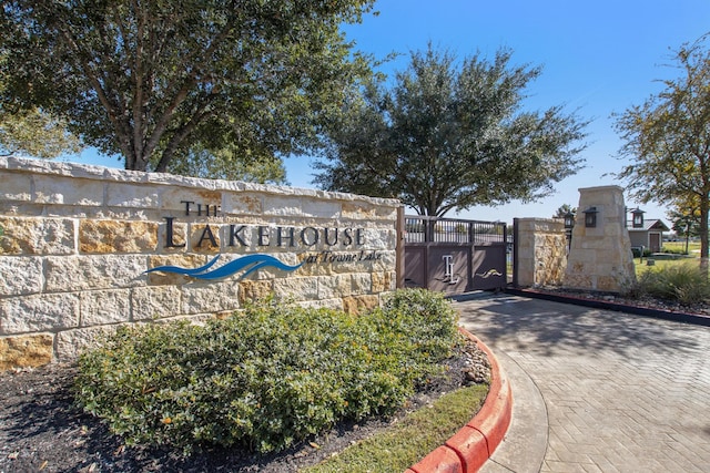 view of community sign