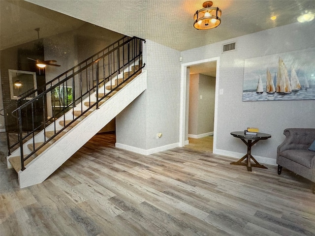 living room with hardwood / wood-style flooring