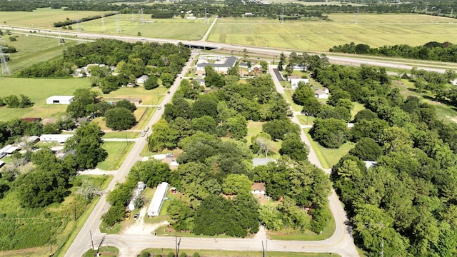 bird's eye view with a rural view