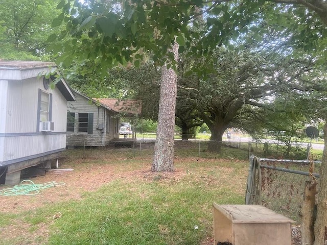 view of yard featuring cooling unit