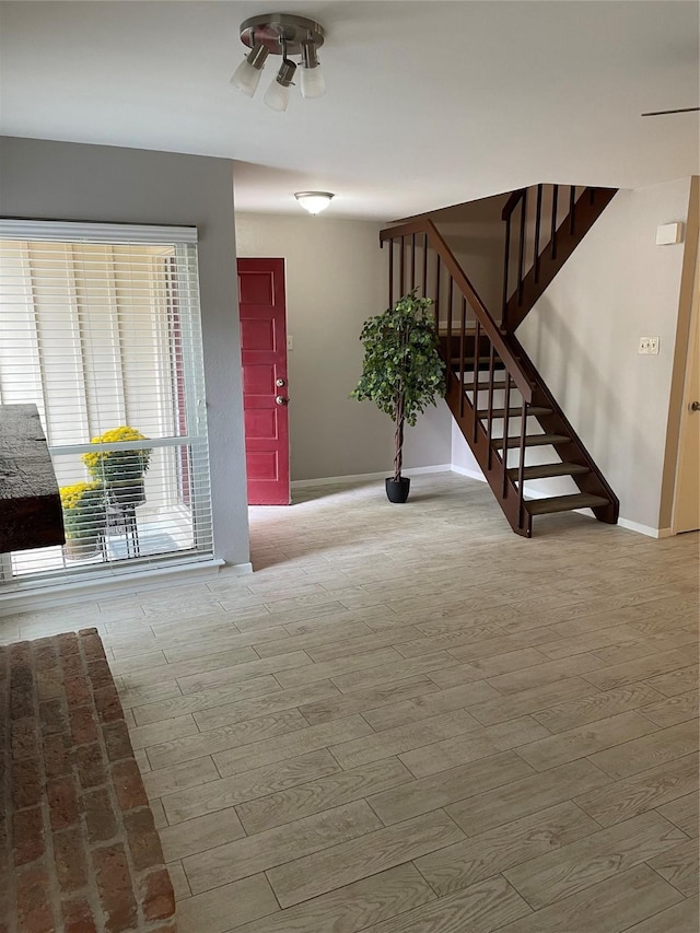 entryway with light wood-type flooring