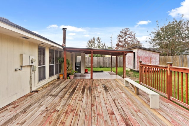 view of wooden deck