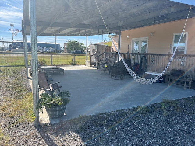 view of patio with french doors