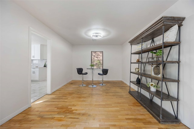 interior space featuring light hardwood / wood-style floors