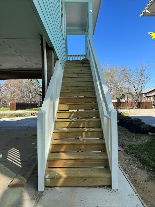 view of staircase