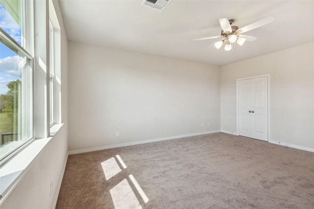 347 Bay Oaks St, La Porte, TX 77571 - carpeted empty room with ceiling fan and baseboards