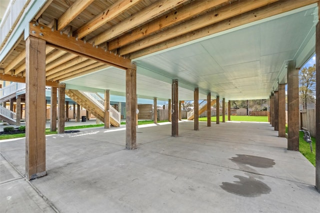347 Bay Oaks St, La Porte, TX 77571 - view of patio / terrace with stairway