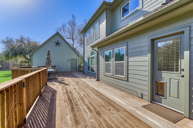 view of wooden deck