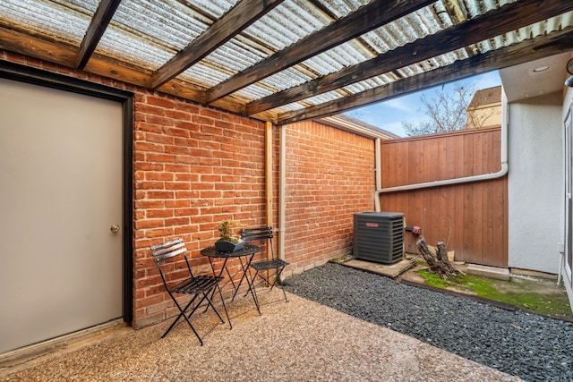 view of patio / terrace featuring cooling unit