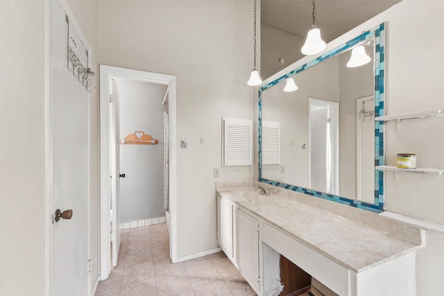 bathroom with vanity