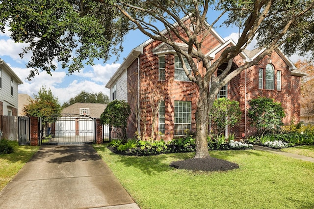 view of front property featuring a front yard