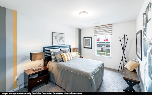 view of carpeted bedroom