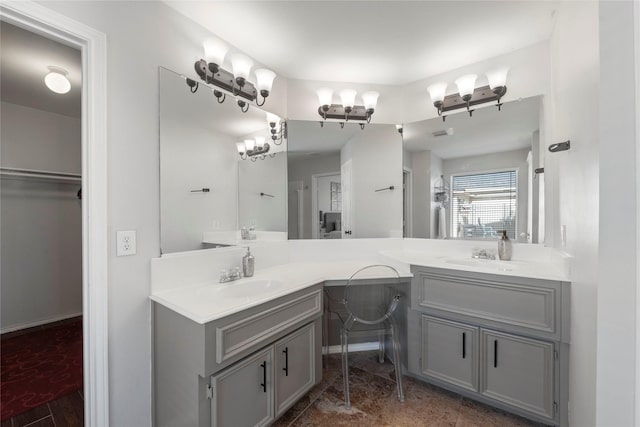 bathroom with vanity