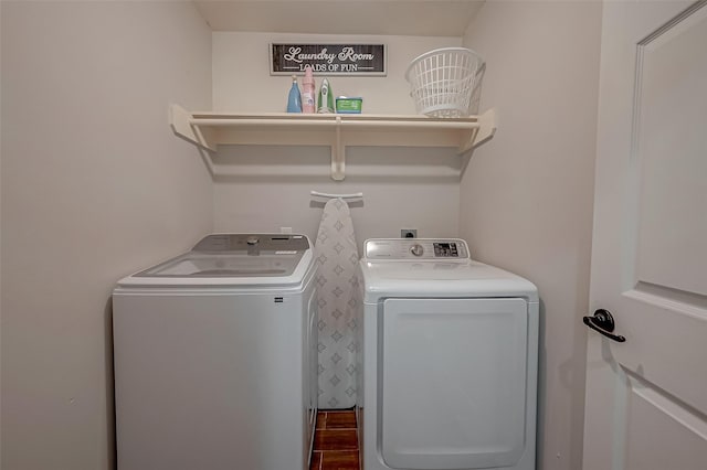 laundry room featuring washer and dryer