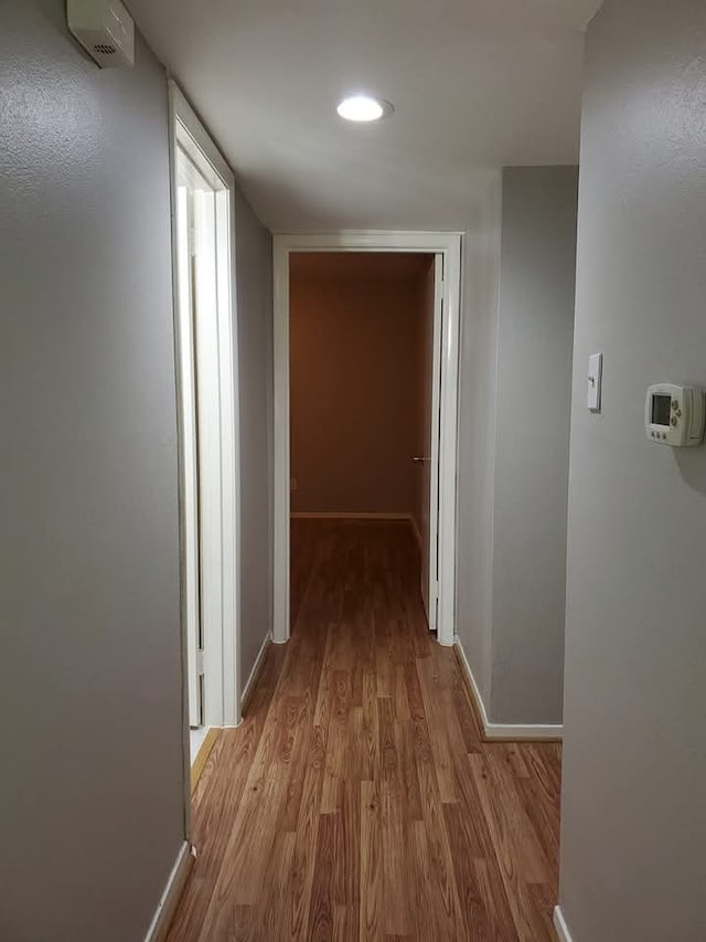 hall featuring light wood-type flooring