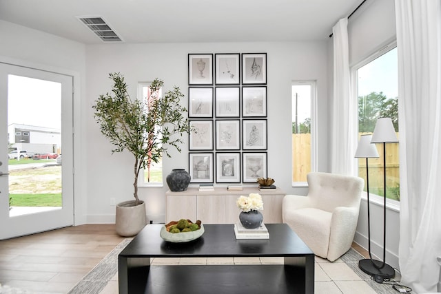 interior space featuring light wood-type flooring