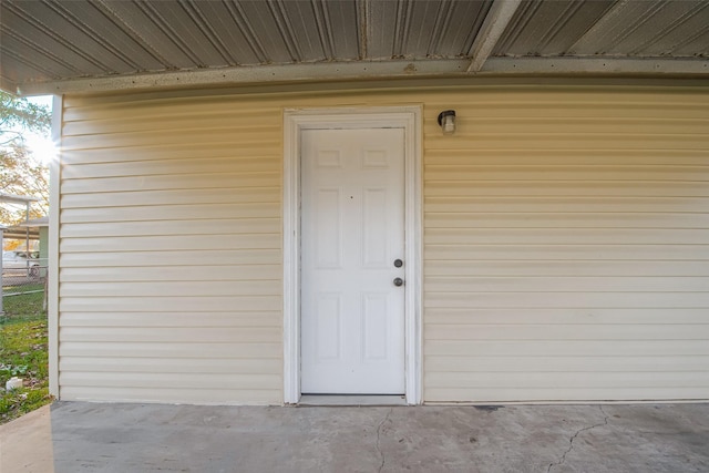 view of doorway to property