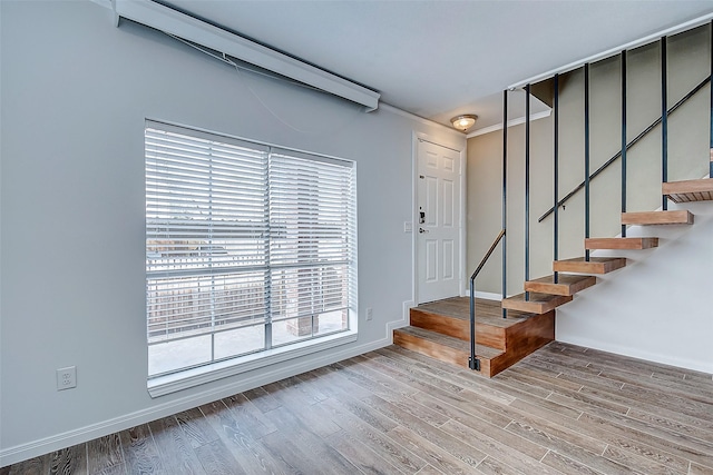 entrance foyer featuring light hardwood / wood-style flooring