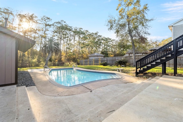 view of pool with a patio