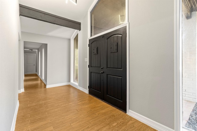 entryway featuring light hardwood / wood-style flooring