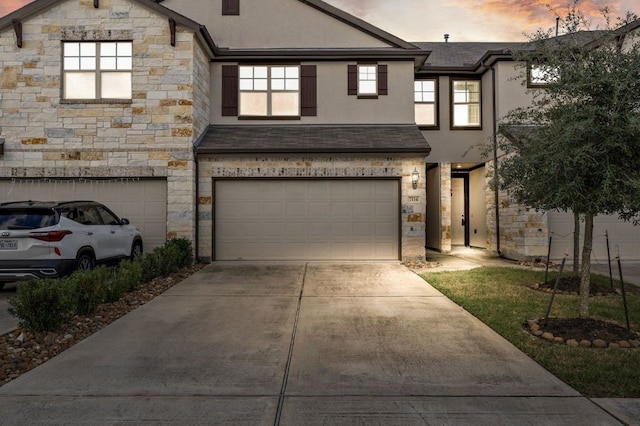 view of front of home featuring a garage