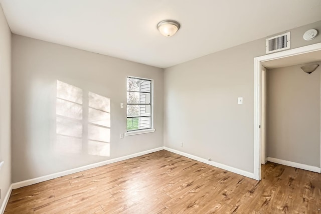 empty room featuring light hardwood / wood-style flooring