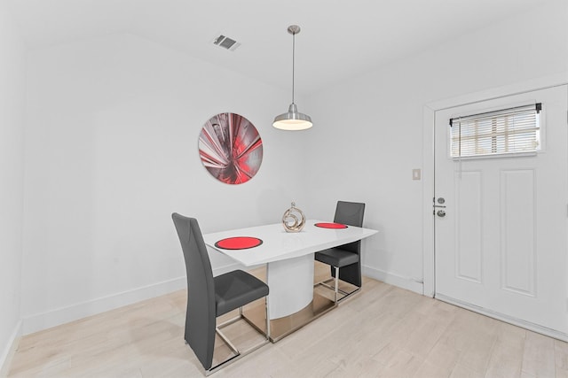 dining area featuring light hardwood / wood-style floors