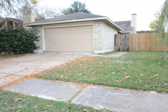 view of side of home with a garage