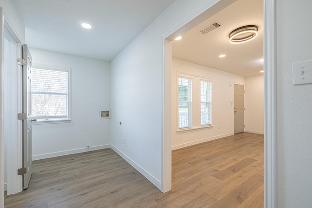 hall featuring hardwood / wood-style flooring