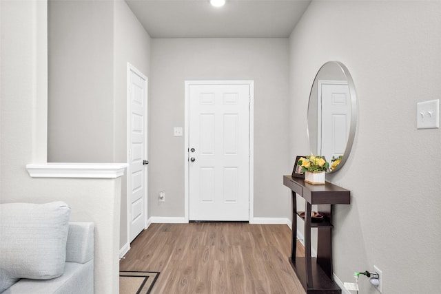 entryway featuring light wood-type flooring