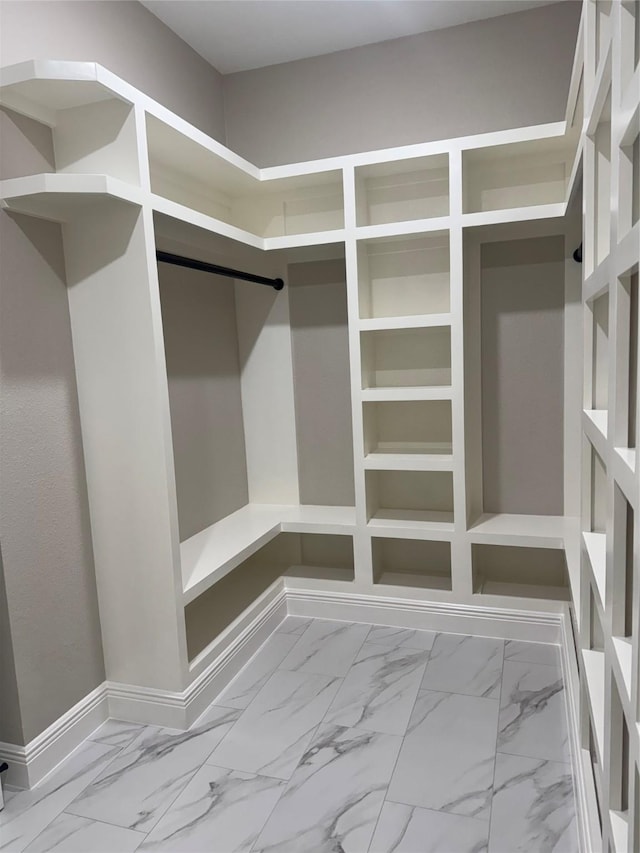 view of walk in closet