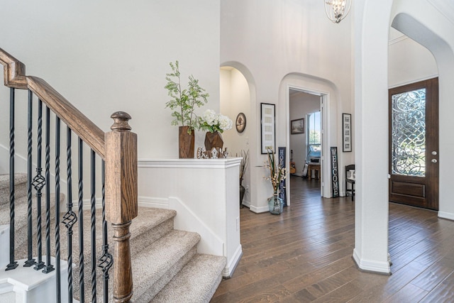 entryway featuring dark hardwood / wood-style floors