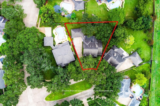 birds eye view of property