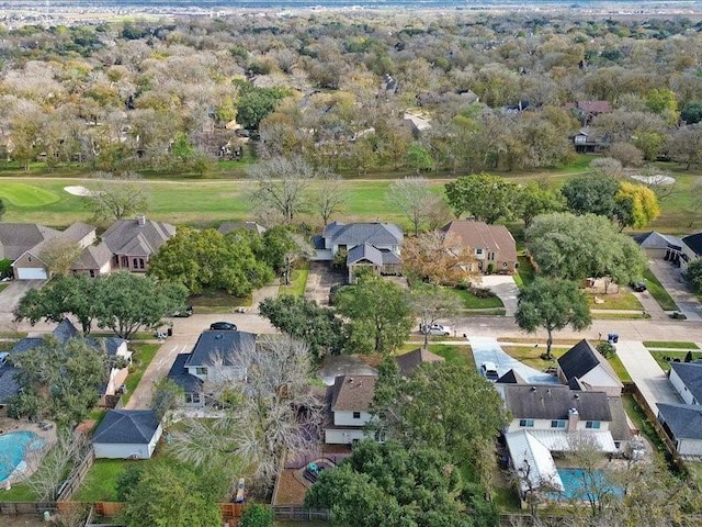 aerial view featuring a residential view