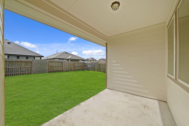 view of yard with a patio area