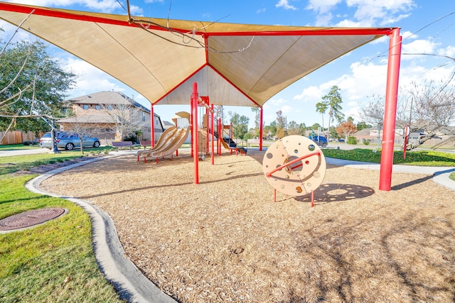 view of jungle gym