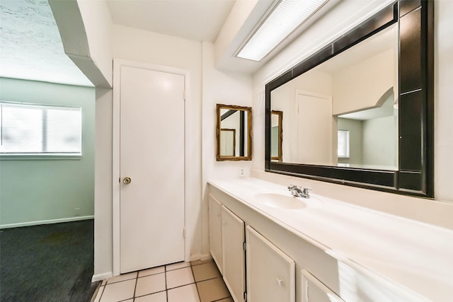 bathroom featuring vanity and tile patterned floors