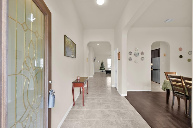 view of tiled foyer entrance