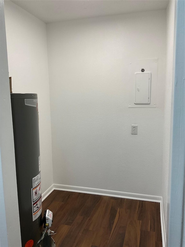 utility room with water heater