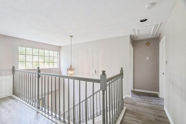 hallway featuring hardwood / wood-style floors