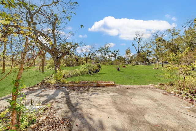 view of yard with a patio and a rural view