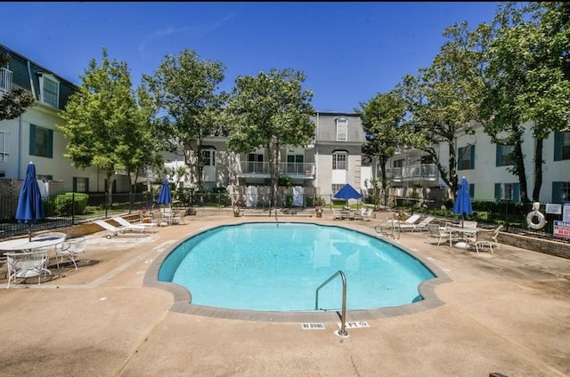 view of pool with a patio