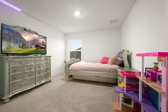 bedroom with carpet floors